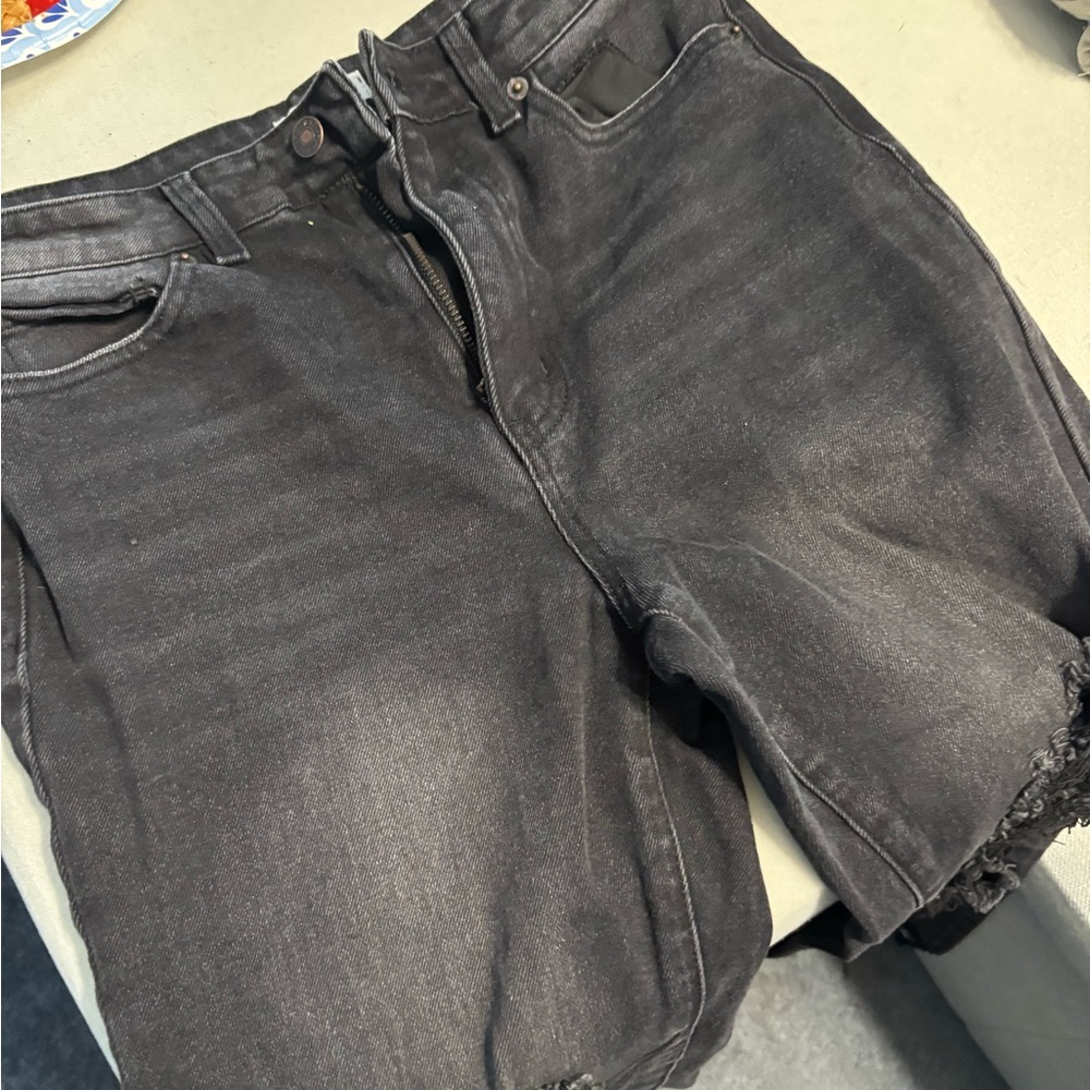 Forever 21 Black Denim Shorts